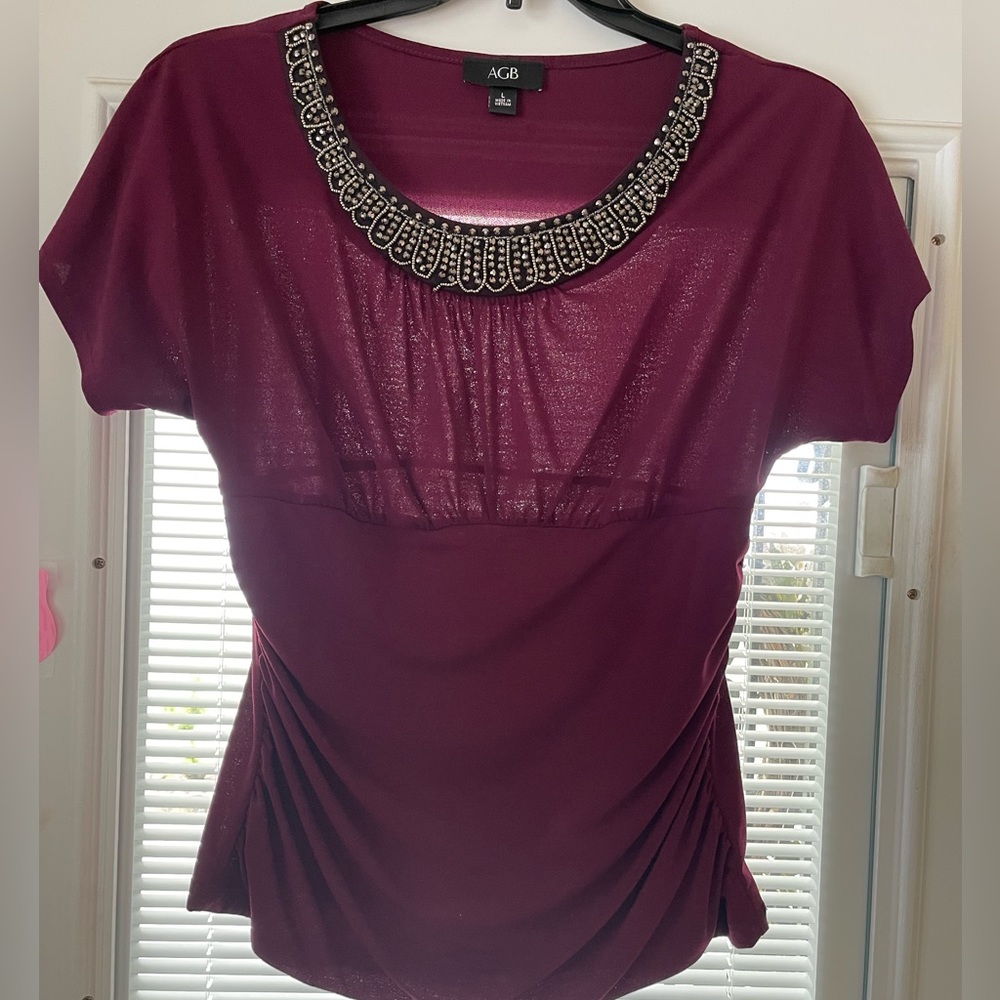 Women’s Maroon AGB Blouse Large